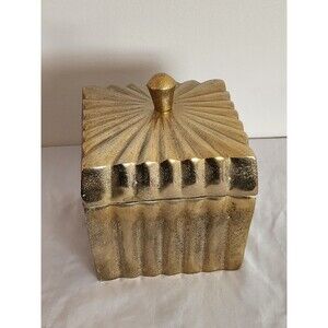 Tozai Home Gold Metal Lidded Box